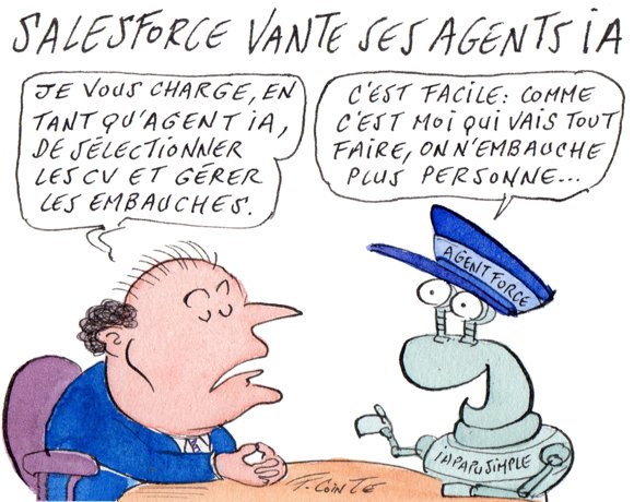 Dessin: Agentforce 2.0 : Salesforce veut étendre ses agents IA « au-delà du CRM »